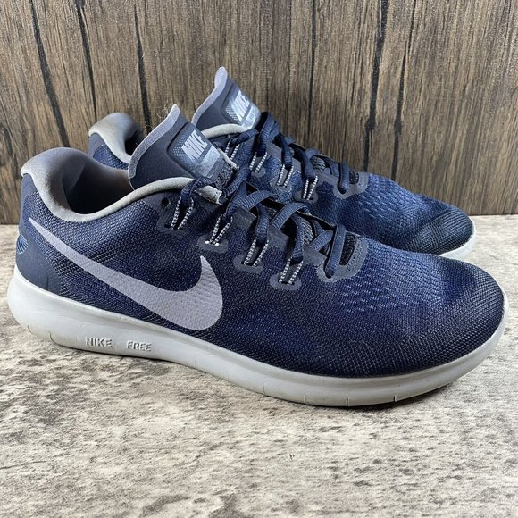 Nike Other - Nike Mens Free RN 880839-404 Blue Mesh Trail Running Shoes Sneakers Size 8.5